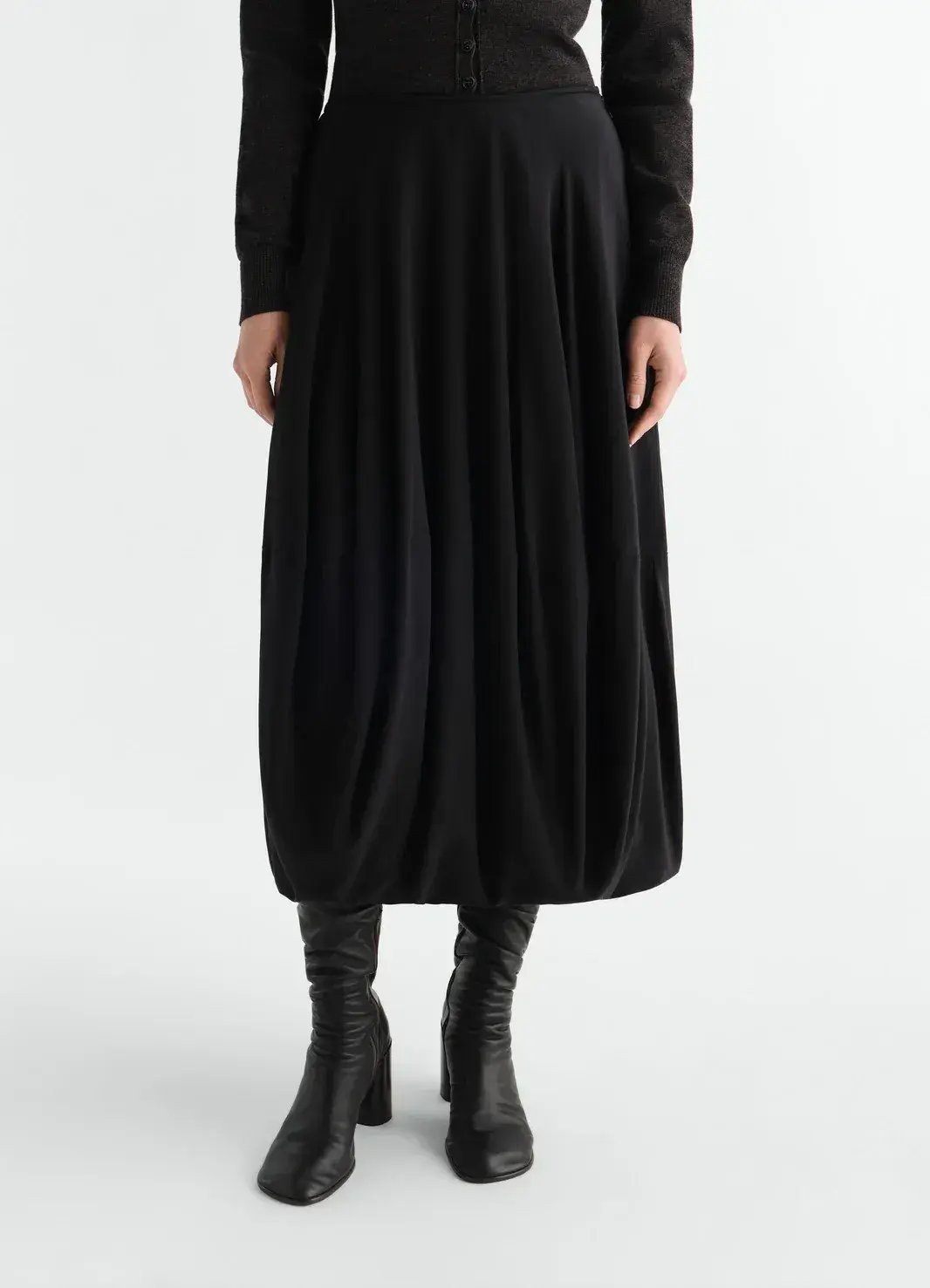 Column Skirt in Black, alternate view
